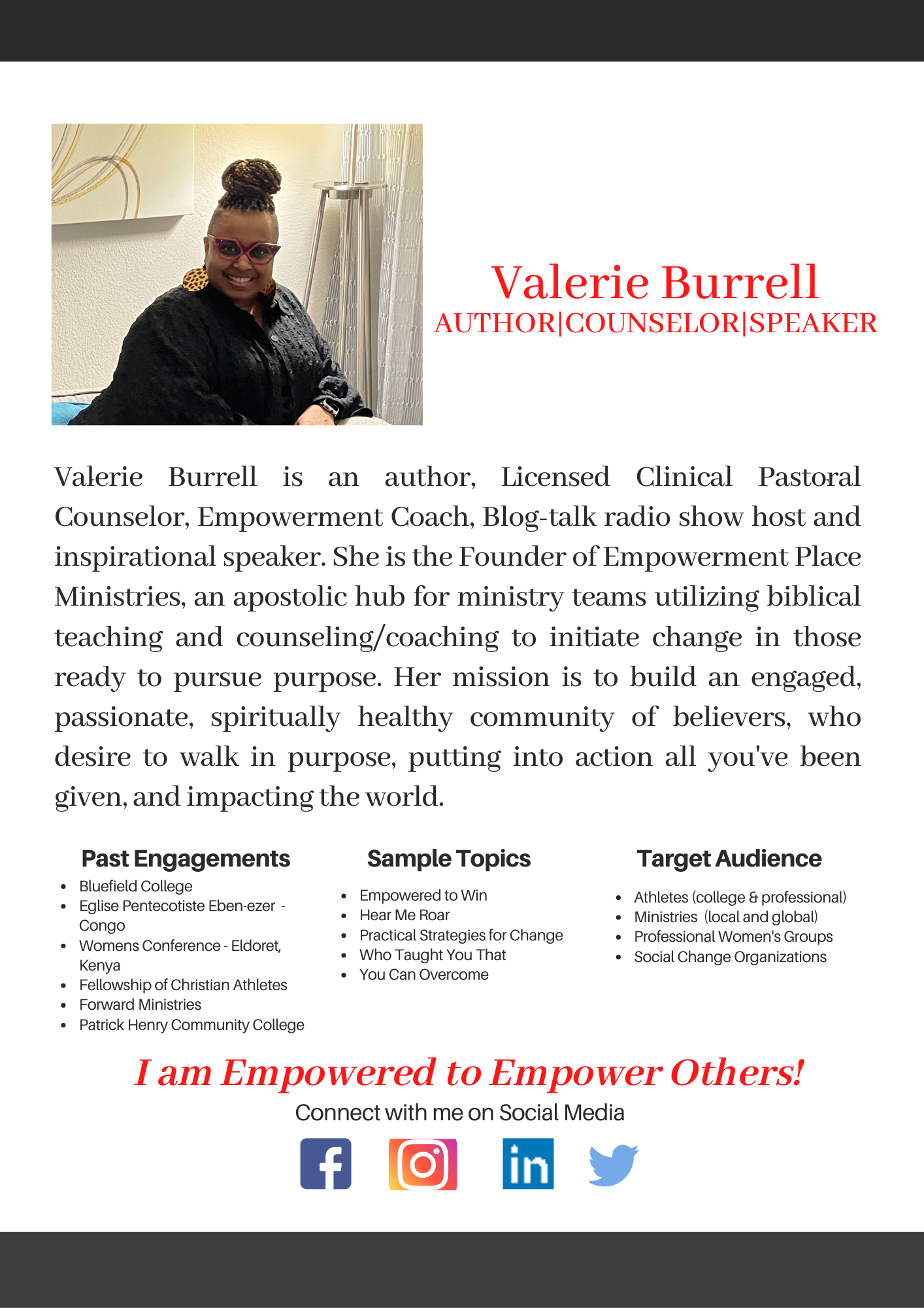 Valerie Burrell Speaker